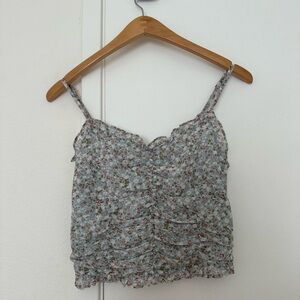 Paper Moon Light Blue Floral Cami Top Size S